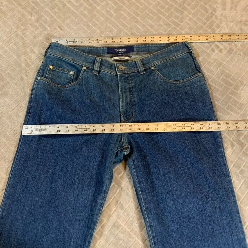 Atelier Gardeur Mens 38x34 Denim Jeans Blue Nigel Straight Medium Wash Stretch - Picture 11 of 16